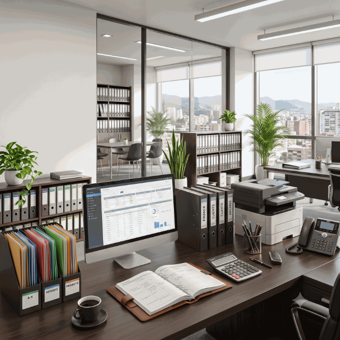 Diplomado en productividad digital de Alitic con equipos informáticos y herramientas de gestión de información