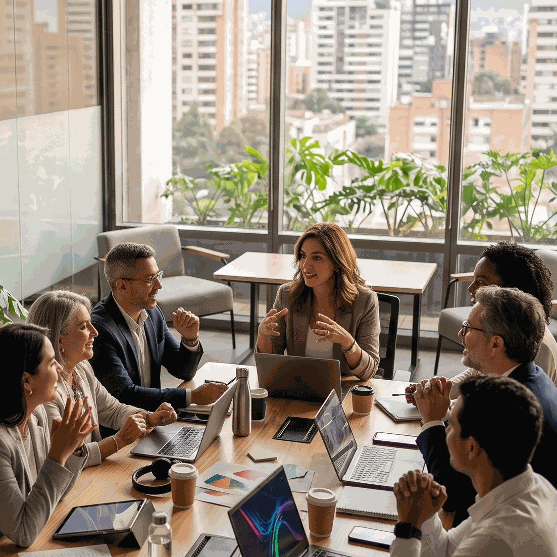 Diplomado en emprendimiento digital de Alitic con profesionales colaborando en estrategias creativas e innovadoras