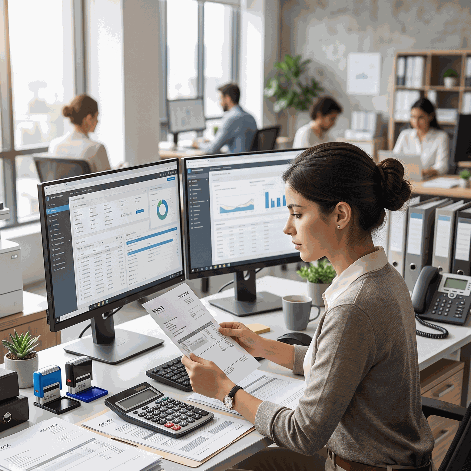 Diplomado en gestión tributaria de Alitic con profesional evaluando datos contables y cumplimiento ético empresarial
