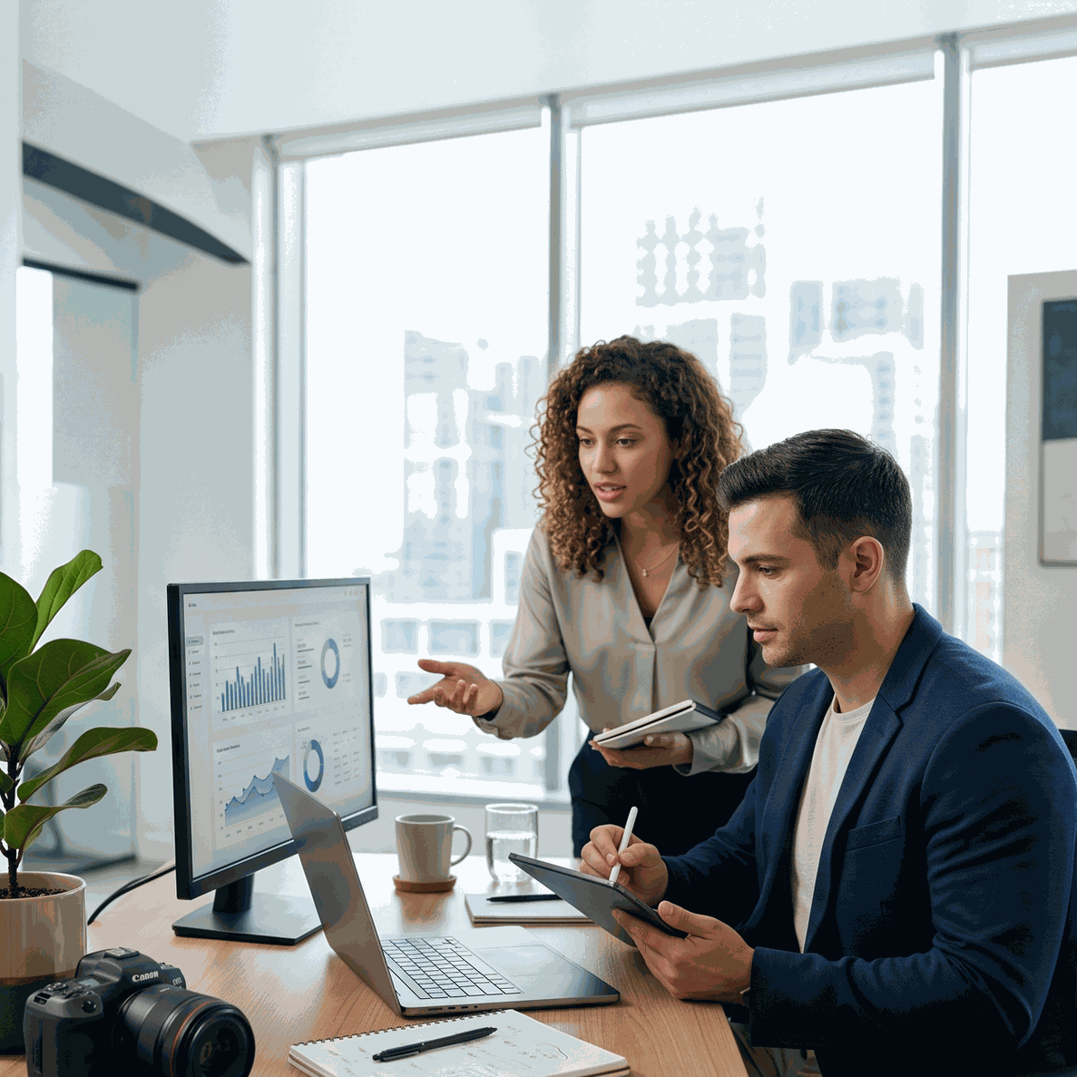 Diplomado en métricas de impacto de Alitic con profesionales evaluando tableros de rendimiento y optimización comercial